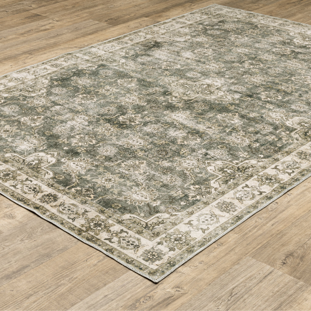 Oriental Weavers Malibu MAL04 Multicolor Rectangle Indoor Area Rug - Stain Resistant Low Pile Vintage Style Rug