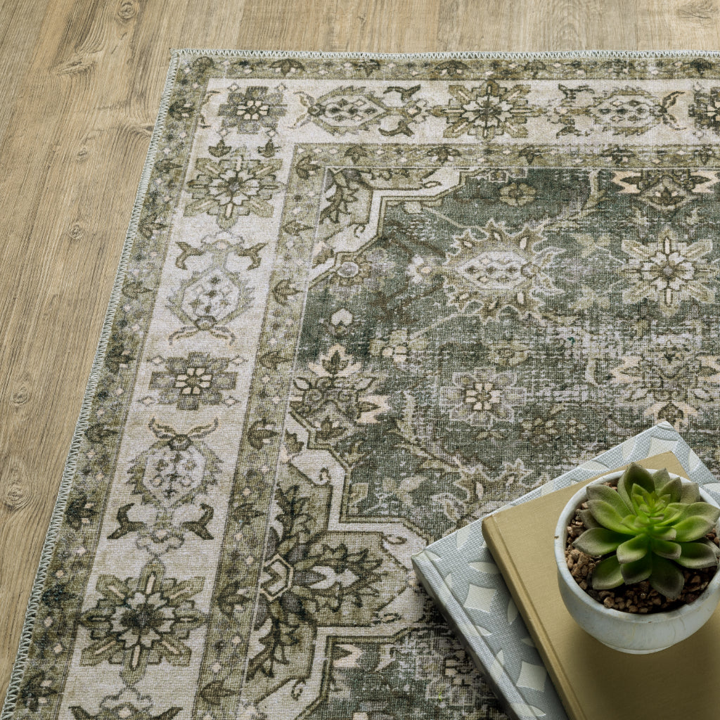 Oriental Weavers Malibu MAL04 Multicolor Rectangle Indoor Area Rug - Stain Resistant Low Pile Vintage Style Rug