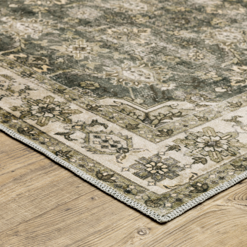 Oriental Weavers Malibu MAL04 Multicolor Rectangle Indoor Area Rug - Stain Resistant Low Pile Vintage Style Rug