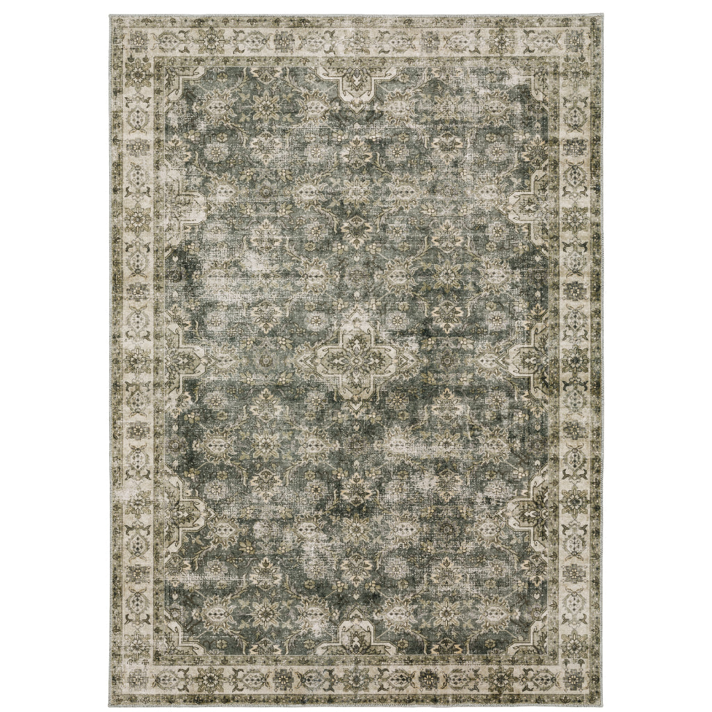 Oriental Weavers Malibu MAL04 Multicolor Rectangle Indoor Area Rug - Stain Resistant Low Pile Vintage Style Rug