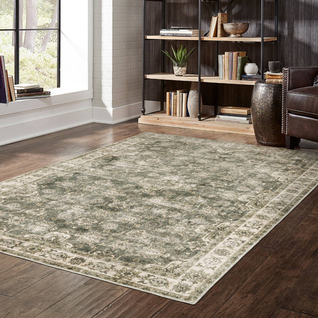 Oriental Weavers Malibu MAL04 Multicolor Rectangle Indoor Area Rug - Stain Resistant Low Pile Vintage Style Rug