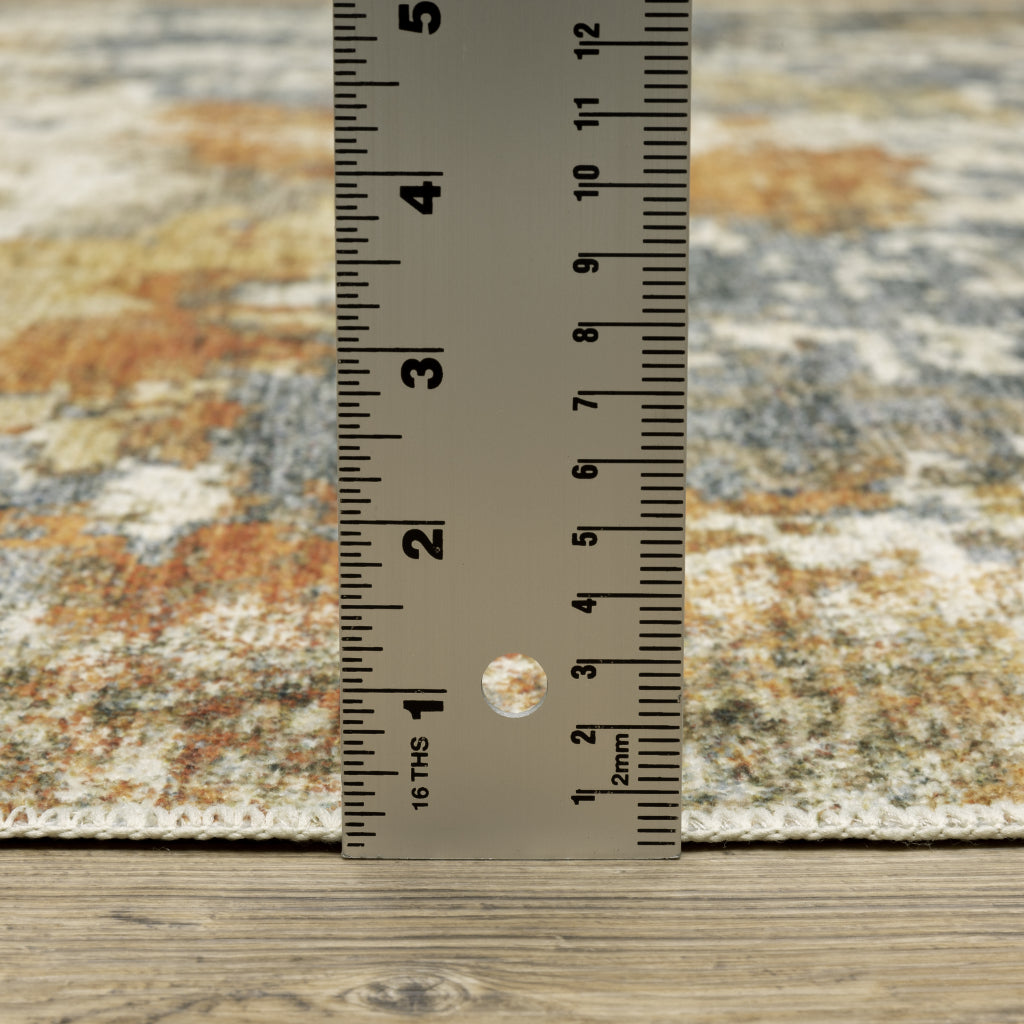 Oriental Weavers Malibu MAL05 Multicolor Rectangle Indoor Runner - Stain Resistant Low Pile Abstract Rug