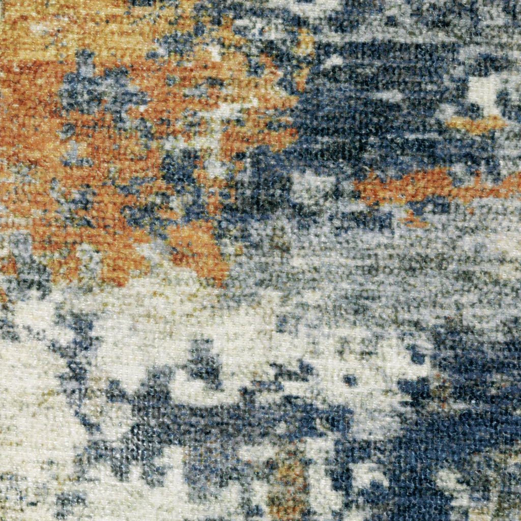 Oriental Weavers Malibu MAL05 Multicolor Rectangle Indoor Runner - Stain Resistant Low Pile Abstract Rug