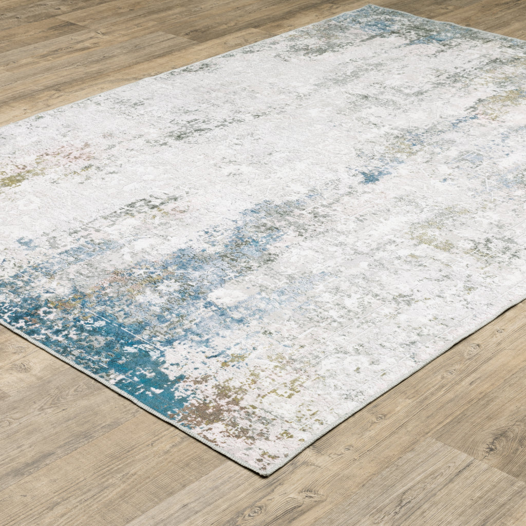 Oriental Weavers Malibu MAL06 Multicolor Rectangle Indoor Area Rug - Stain Resistant Low Pile Abstract Rug