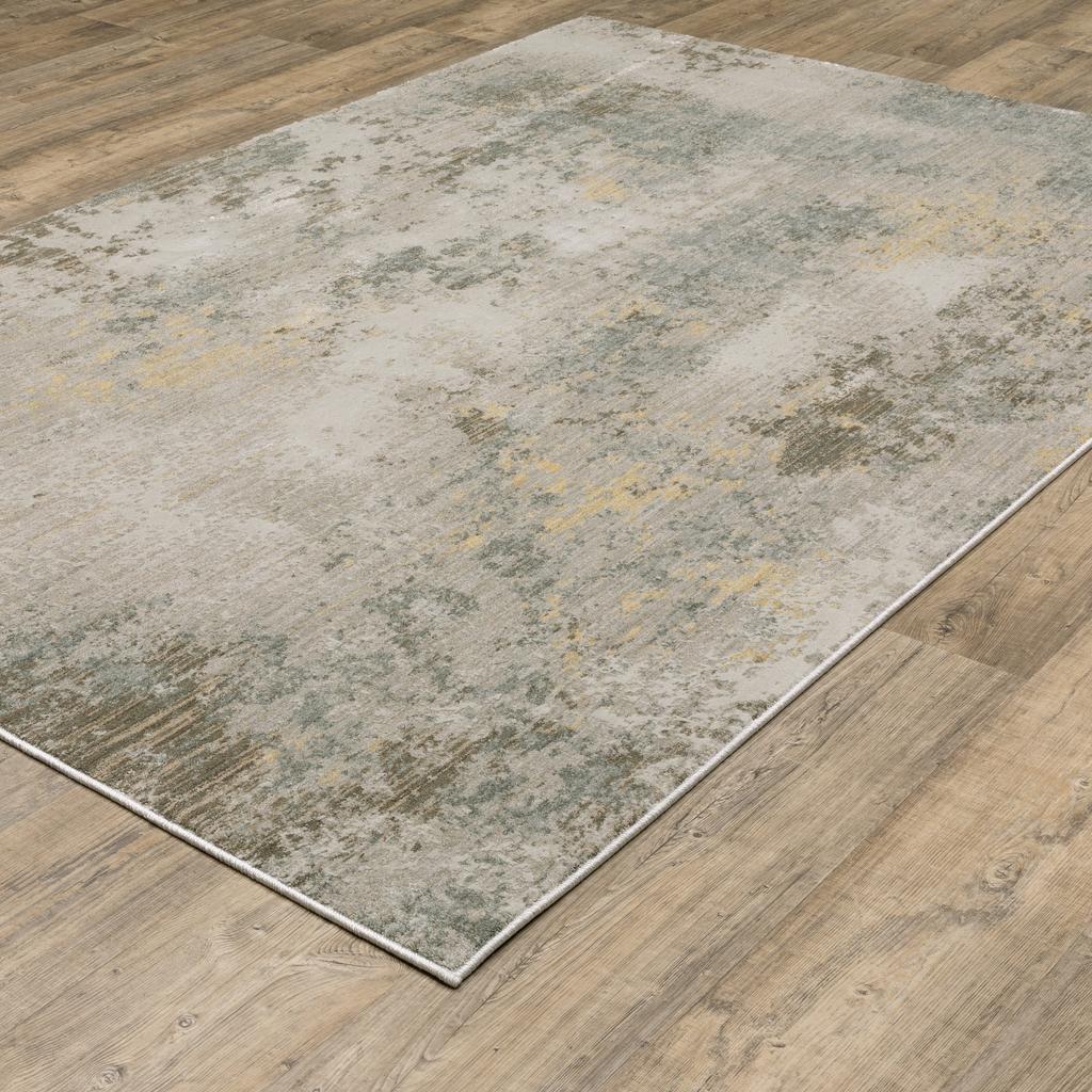 Oriental Weavers Mallory MAL02 Grey Rectangle Indoor Area Rug Distressed Pattern-