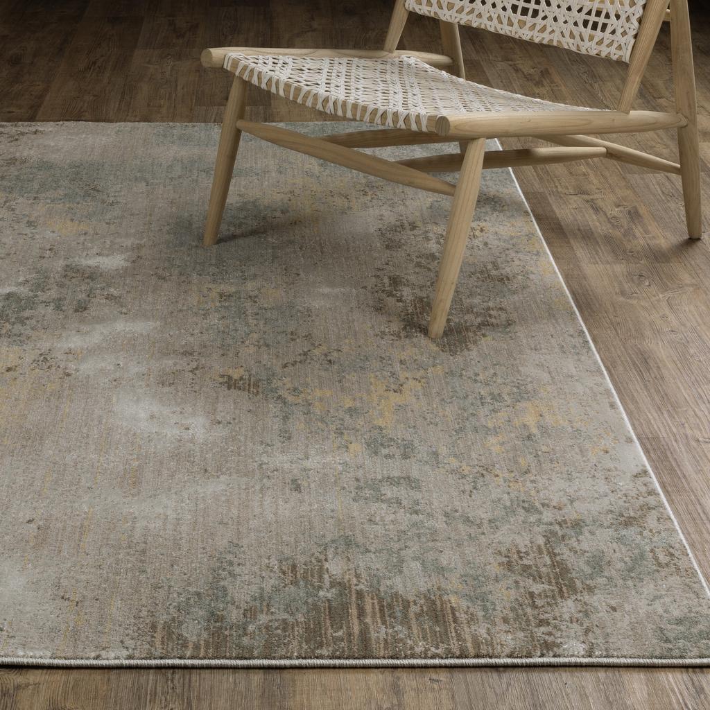 Oriental Weavers Mallory MAL02 Grey Rectangle Indoor Area Rug Distressed Pattern-