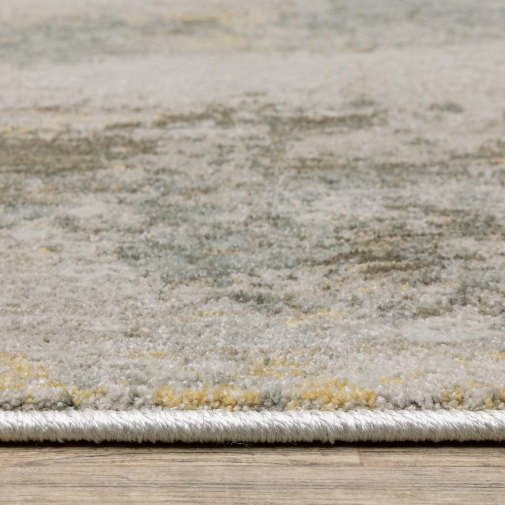 Oriental Weavers Mallory MAL02 Grey Rectangle Indoor Runner Distressed Pattern-