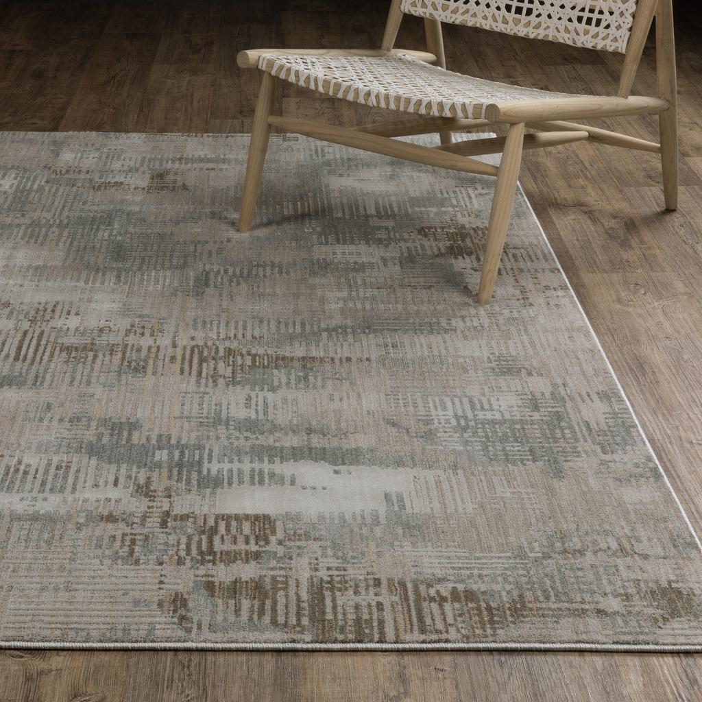 Oriental Weavers Mallory MAL03 Beige Rectangle Indoor Area Rug Distressed Pattern-