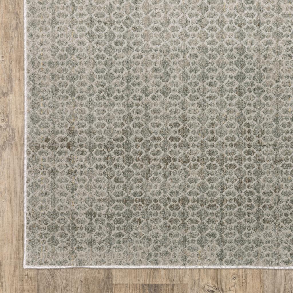 Oriental Weavers Mallory MAL04 Grey Rectangle Indoor Runner Geometric Pattern-