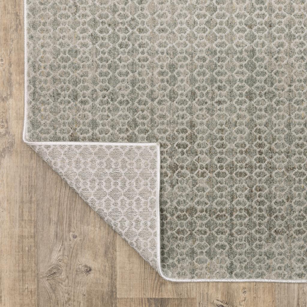Oriental Weavers Mallory MAL04 Grey Rectangle Indoor Runner Geometric Pattern-