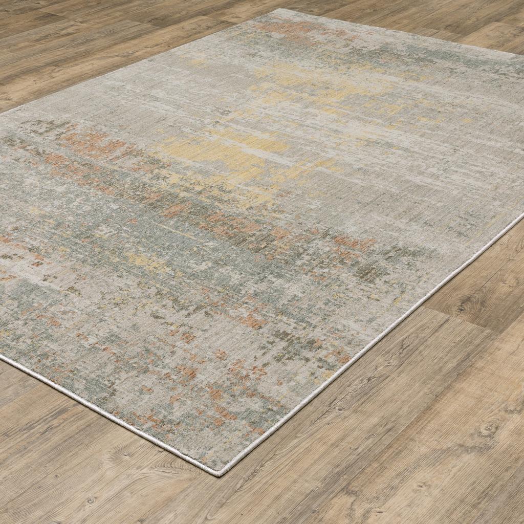 Oriental Weavers Mallory MAL05 Grey Rectangle Indoor Area Rug Distressed Pattern-