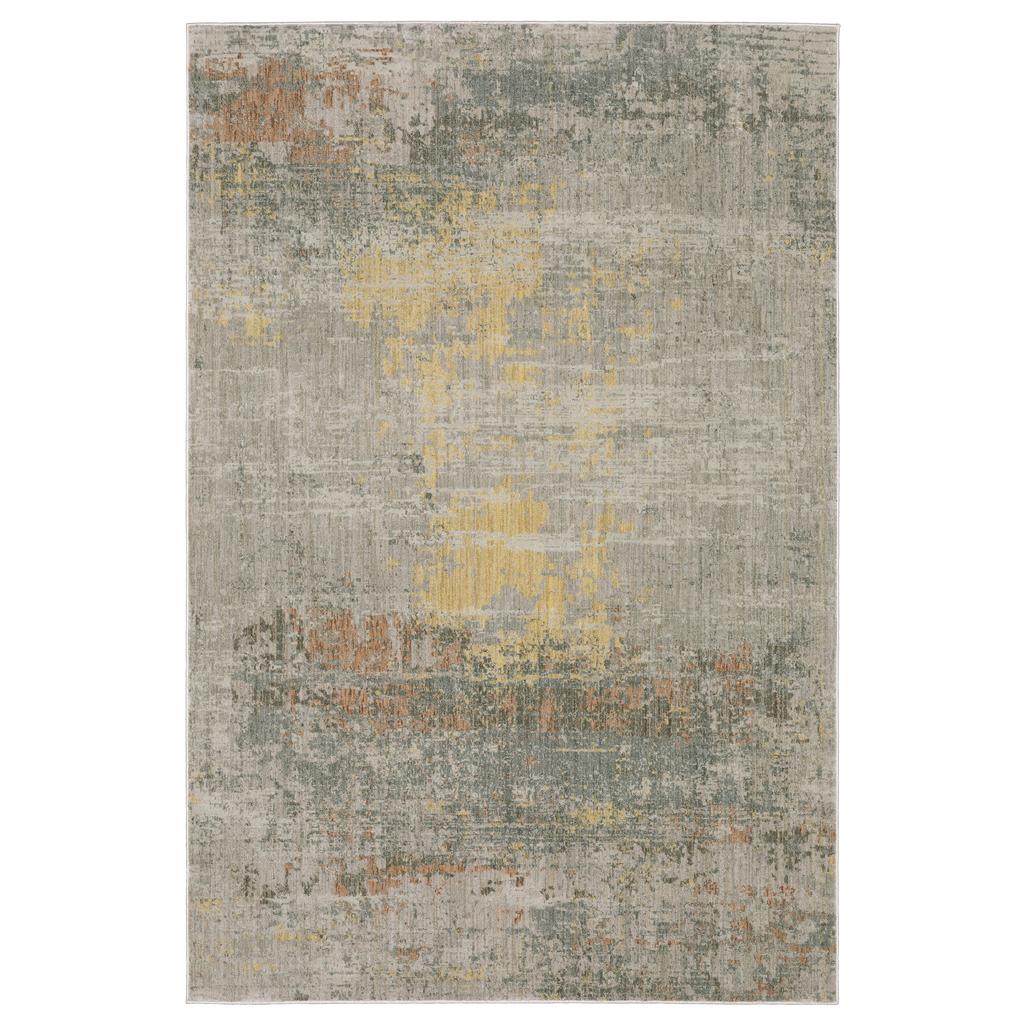 Oriental Weavers Mallory MAL05 Grey Rectangle Indoor Runner Distressed Pattern-