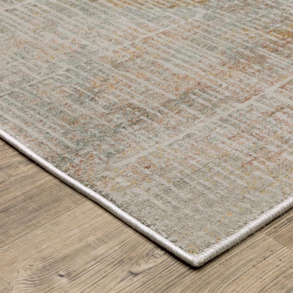 Oriental Weavers Mallory MAL09 Beige Rectangle Indoor Area Rug Stripe Pattern-
