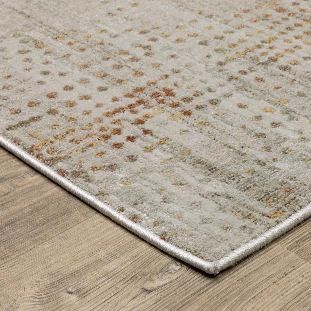 Oriental Weavers Mallory MAL10 Grey Rectangle Indoor Area Rug Distressed Pattern-