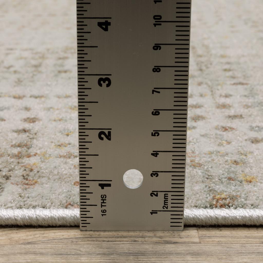 Oriental Weavers Mallory MAL10 Grey Rectangle Indoor Area Rug Distressed Pattern-