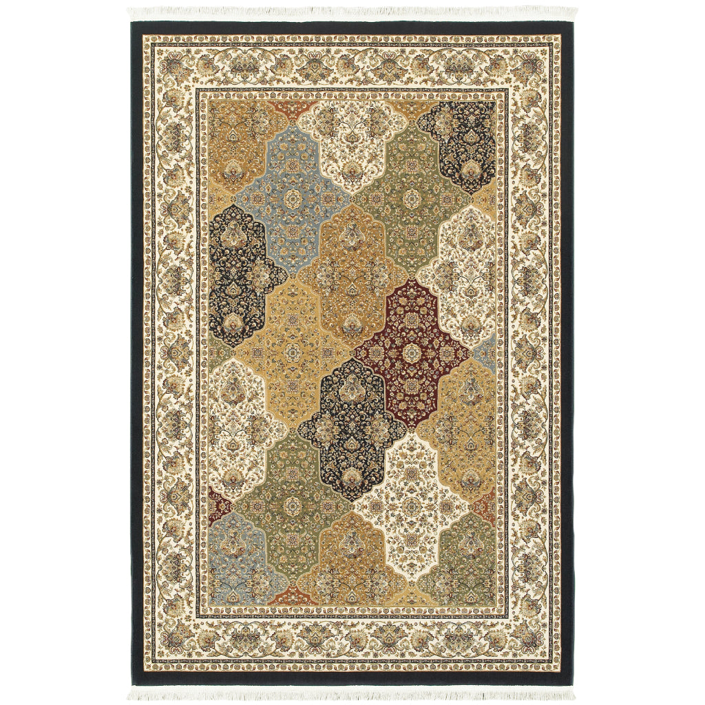 Oriental Weavers Masterpiece 1331X Multicolor Rectangle Indoor Area Rug - Exquisite Stain Resistant Traditional Rug with Geometric Design-