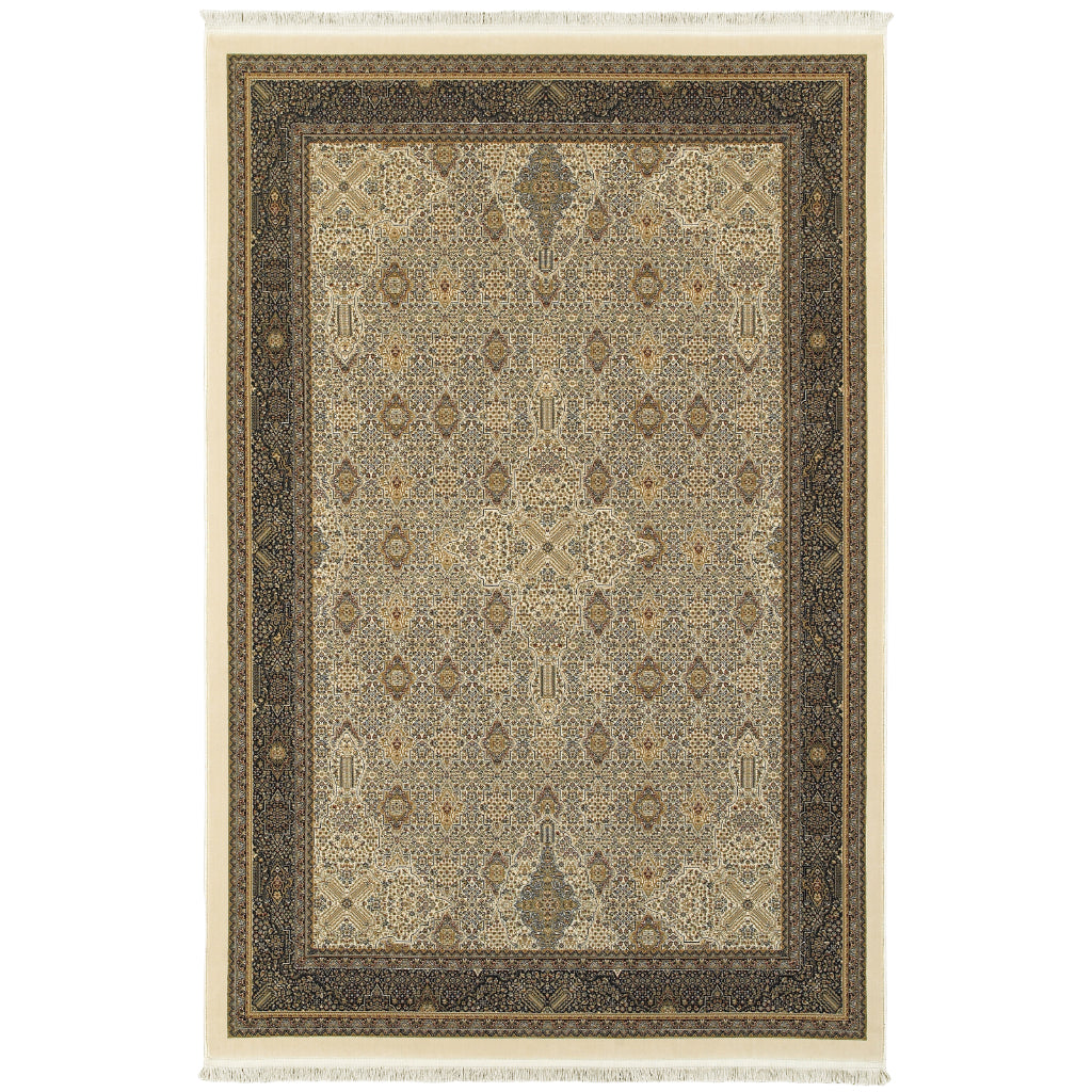 Oriental Weavers Masterpiece 1335I Multicolor Rectangle Indoor Area Rug - Exquisite Stain Resistant Traditional Rug with Medallion Design-