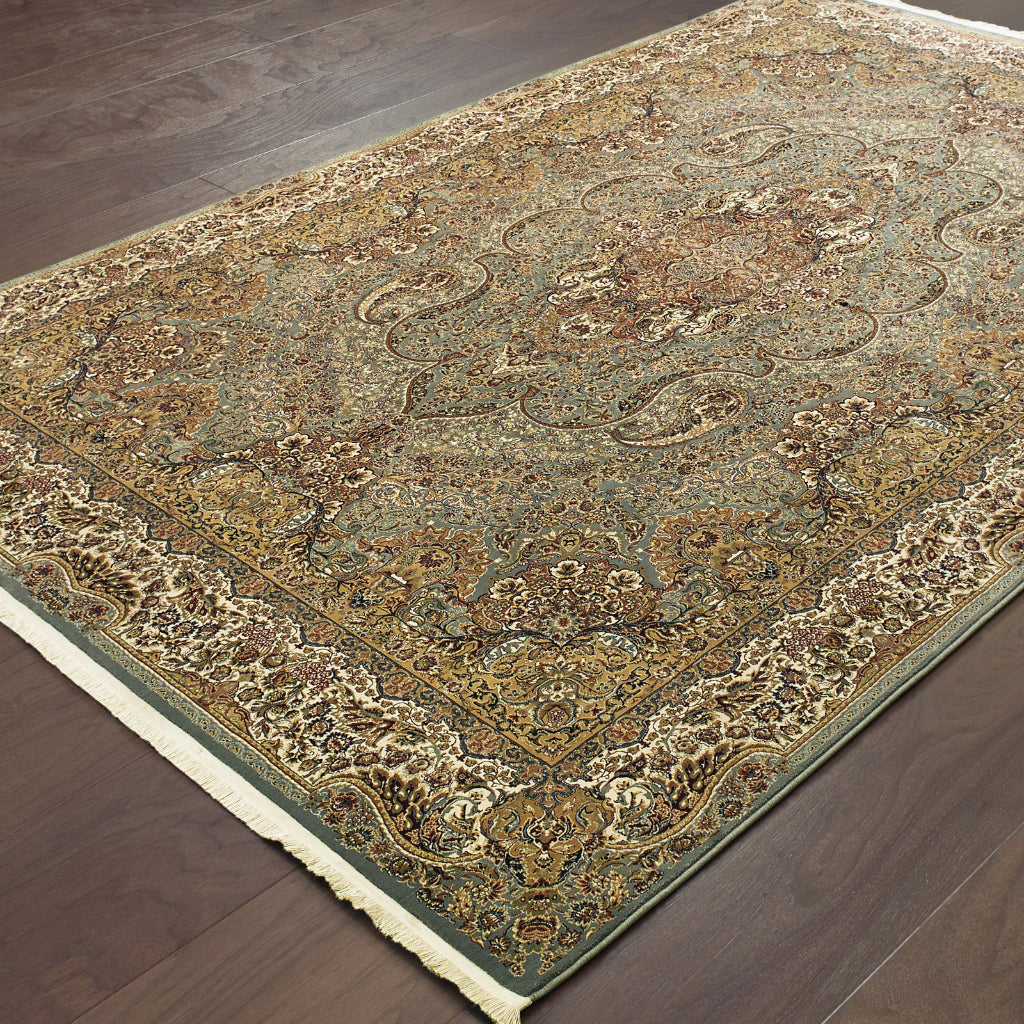Oriental Weavers Masterpiece 502L2 Multicolor Rectangle Indoor Area Rug - Exquisite Stain Resistant Traditional Rug with Medallion Design-