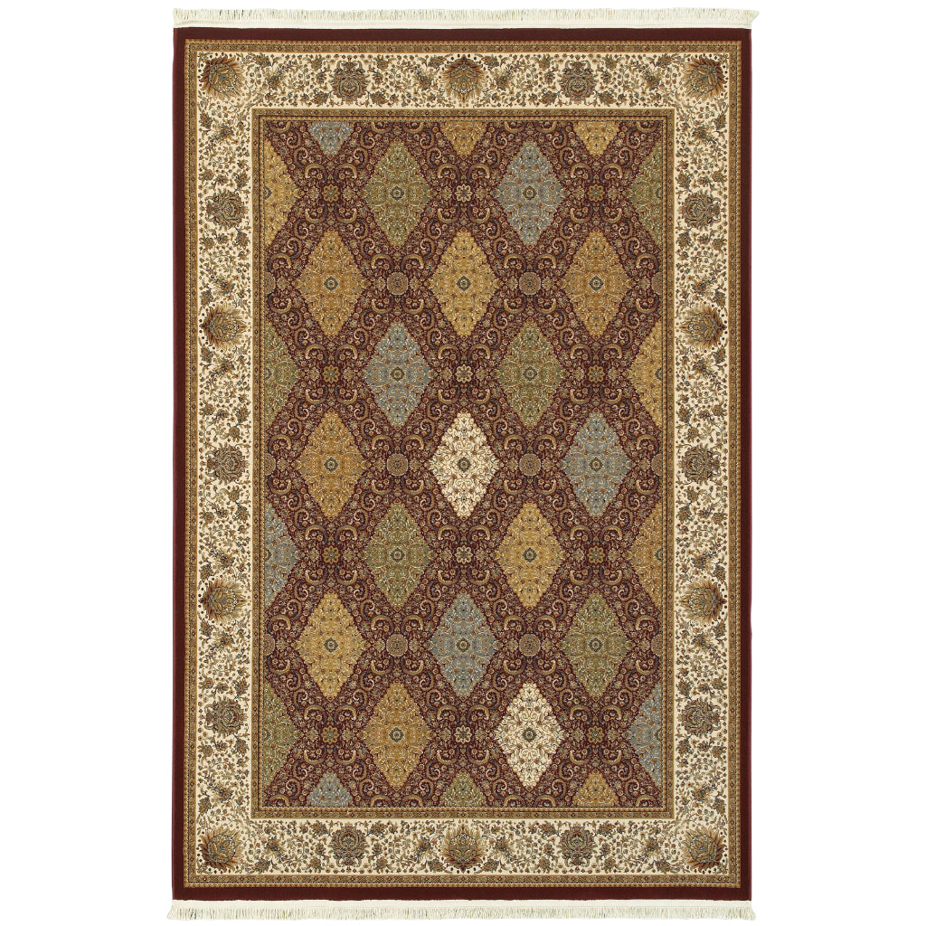 Oriental Weavers Masterpiece 530M2 Multicolor Rectangle Indoor Area Rug - Exquisite Stain Resistant Traditional Rug with Geometric Design-