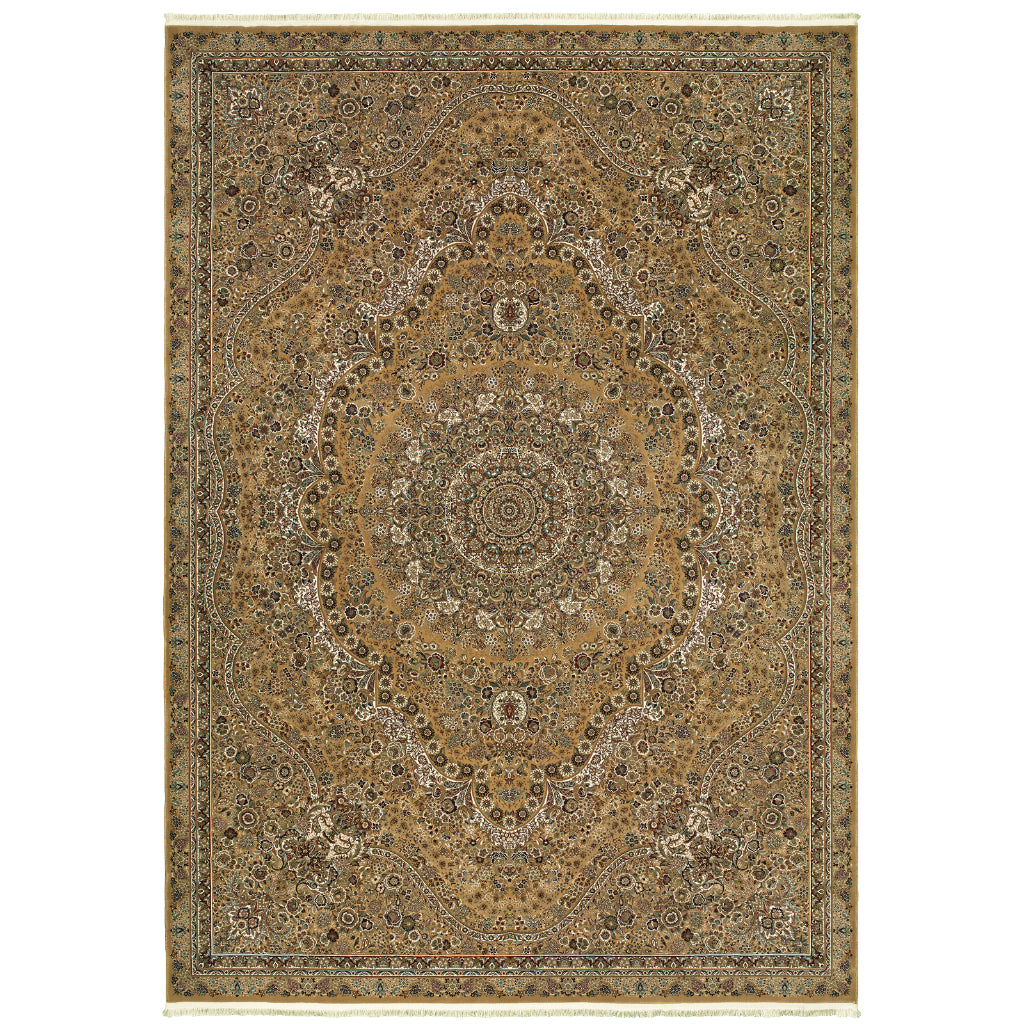 Oriental Weavers Masterpiece 8022J Multicolor Rectangle Indoor Area Rug - Exquisite Stain Resistant Traditional Rug with Medallion Design-