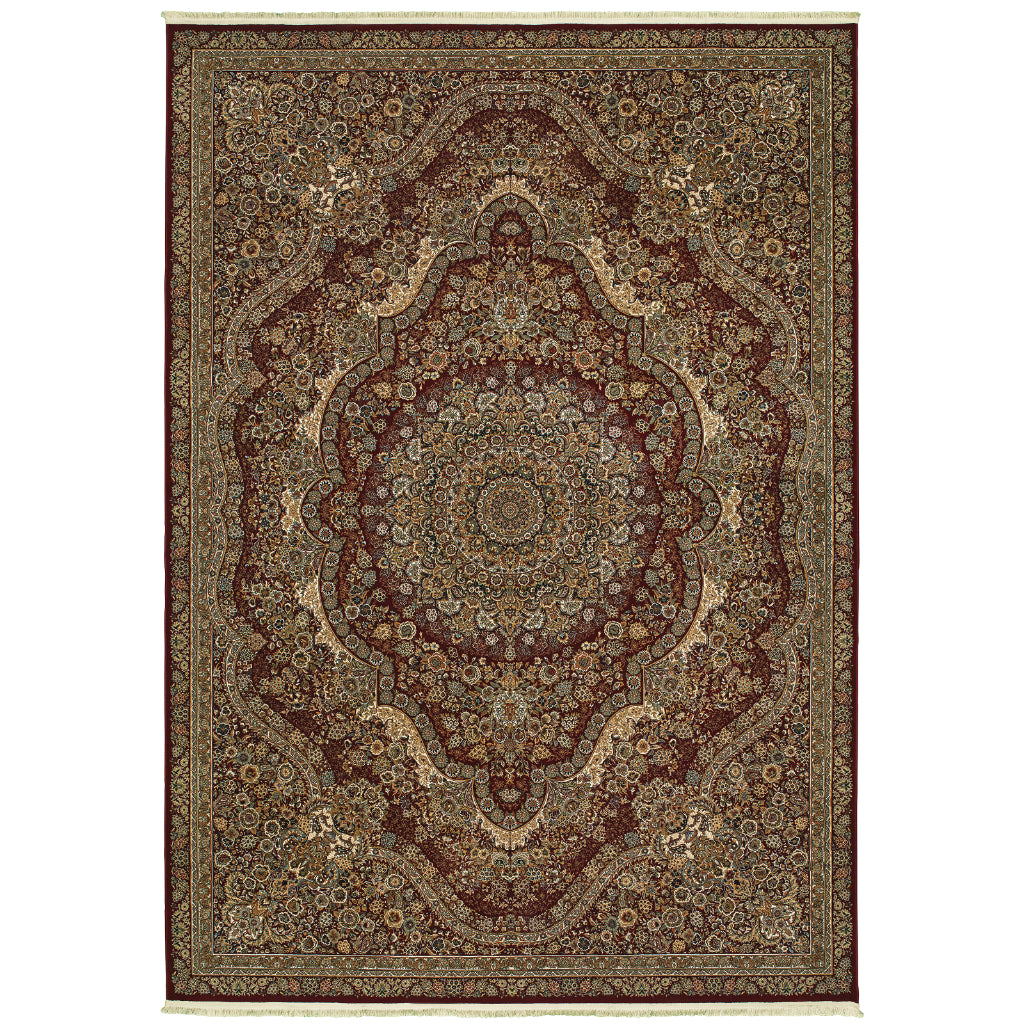 Oriental Weavers Masterpiece 8022R Multicolor Rectangle Indoor Area Rug - Exquisite Stain Resistant Traditional Rug with Medallion Design-