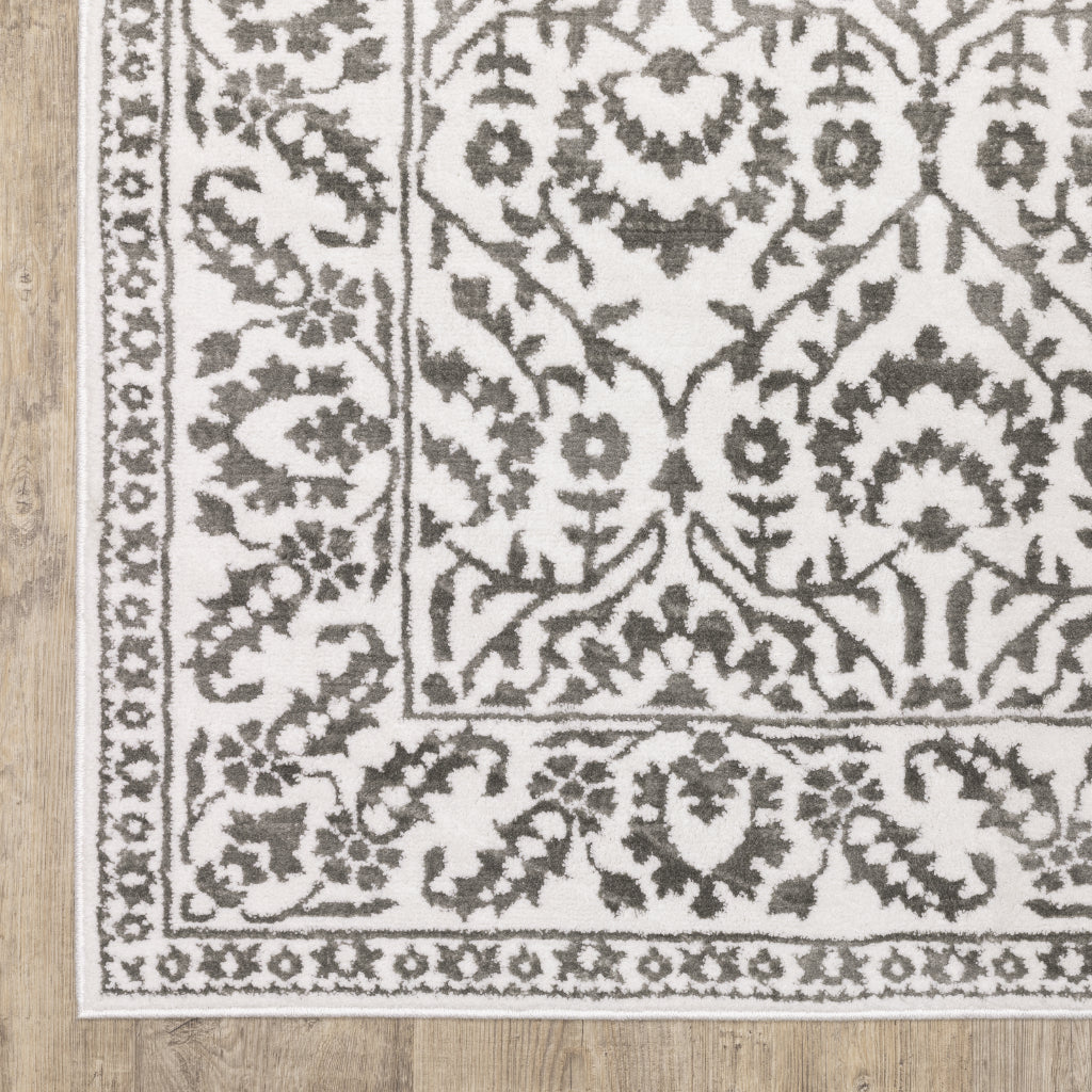 Oriental Weavers Montecito 2062H Gray Rectangle Indoor Area Rug - Trendy Stain Resistant Low Pile Rug with Floral Design