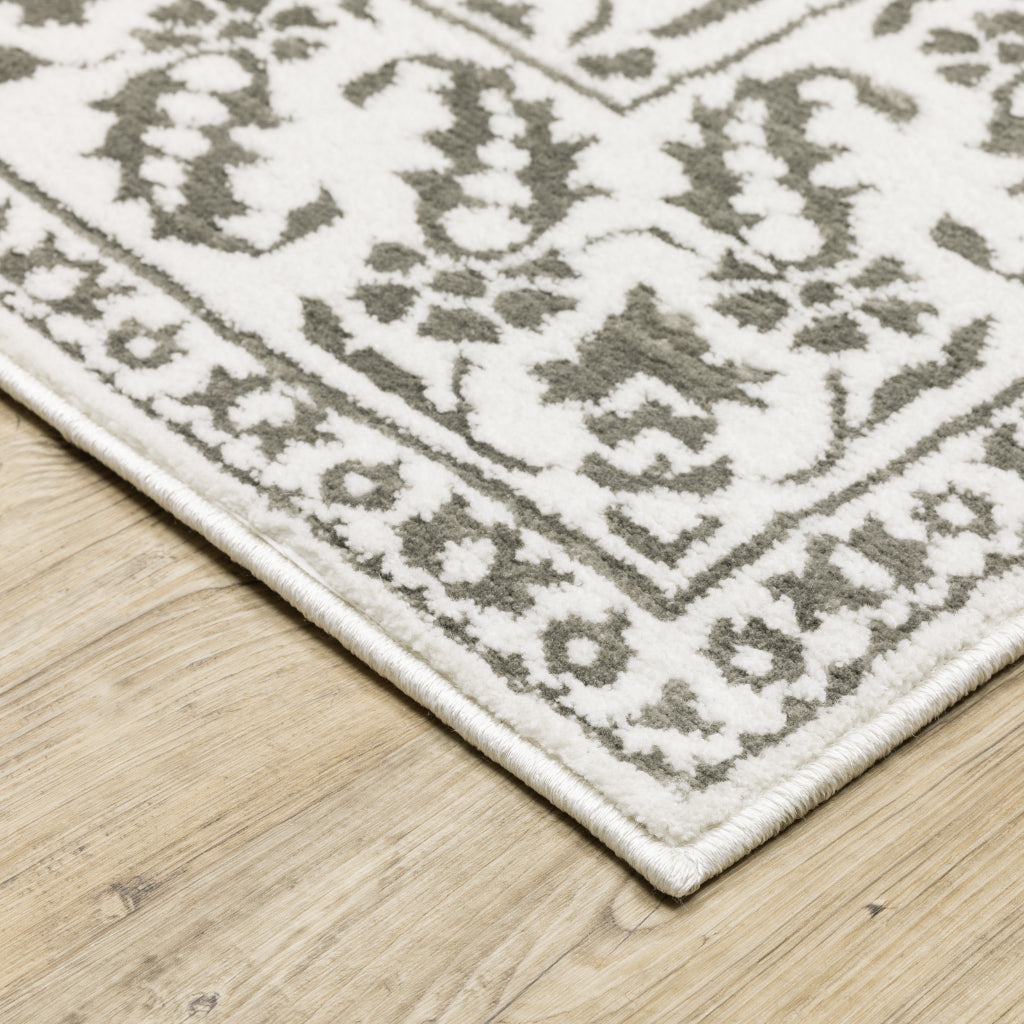 Oriental Weavers Montecito 2062H Gray Rectangle Indoor Area Rug - Trendy Stain Resistant Low Pile Rug with Floral Design