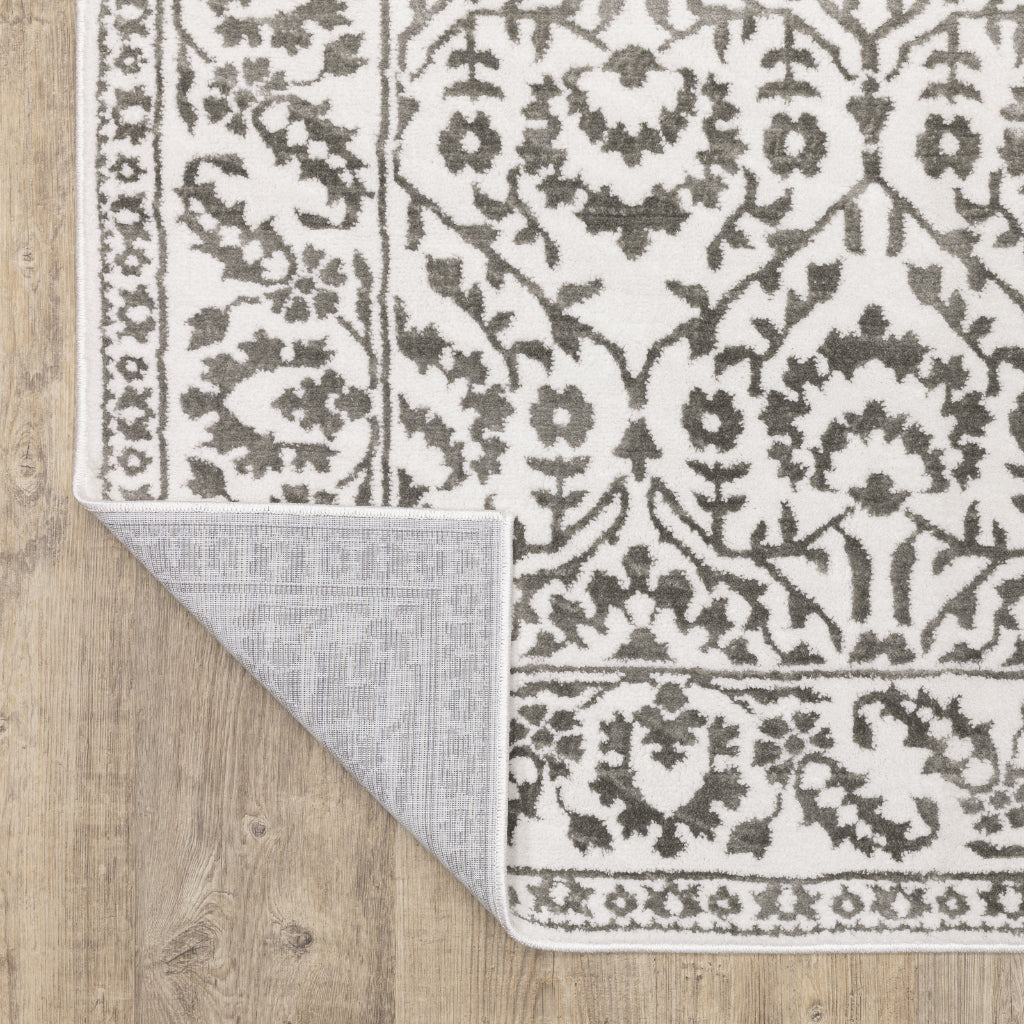 Oriental Weavers Montecito 2062H Gray Rectangle Indoor Runner - Trendy Stain Resistant Low Pile Rug with Floral Design