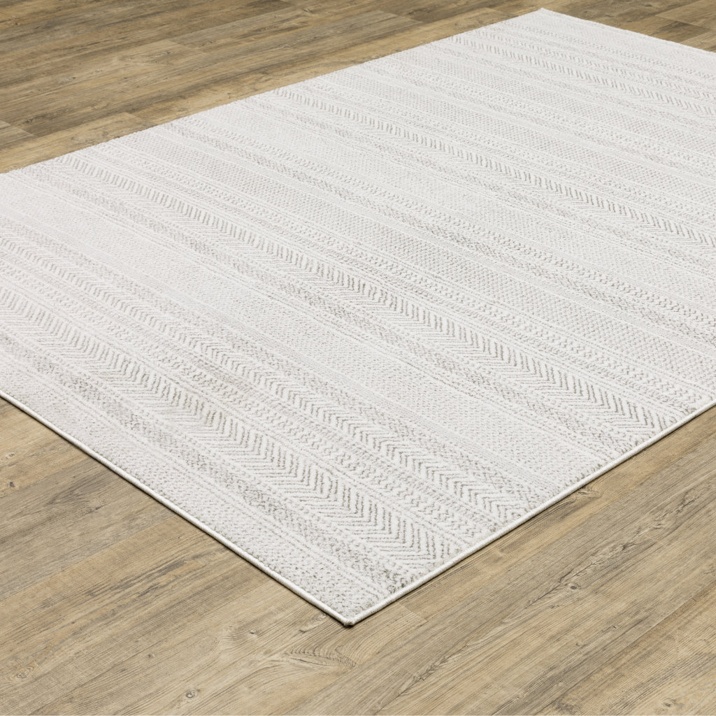 Oriental Weavers Montecito 4929E Gray Rectangle Indoor Area Rug - Trendy Stain Resistant Low Pile Rug with Geometric Design