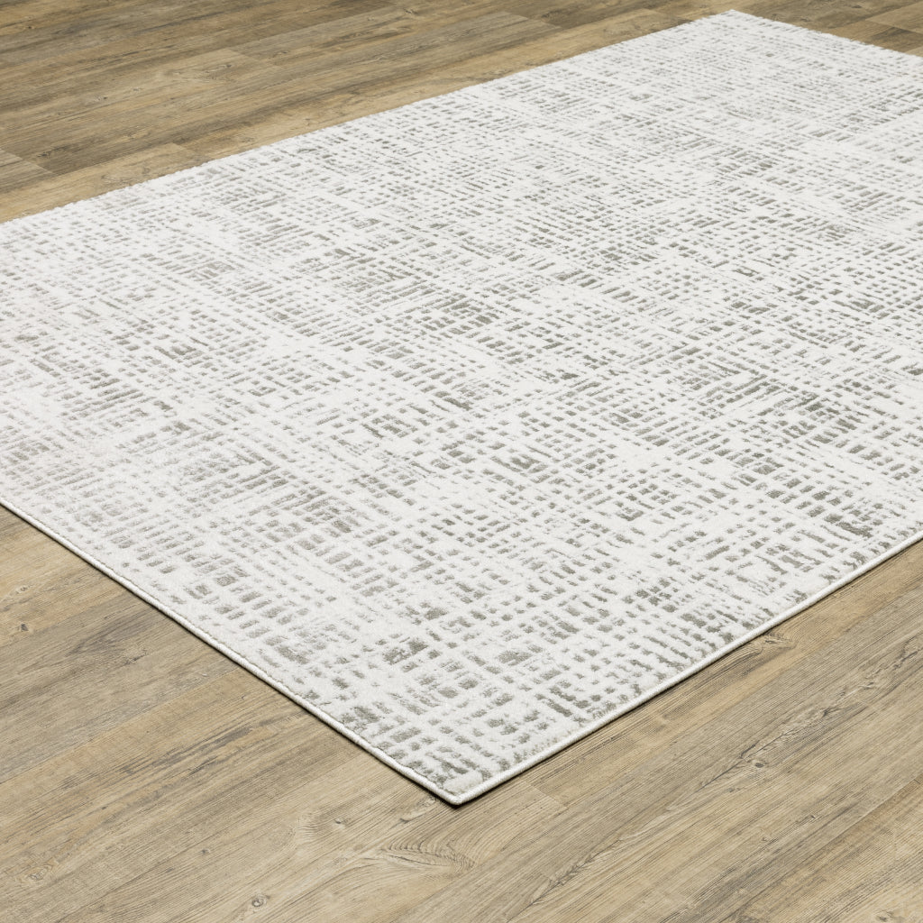 Oriental Weavers Montecito 5150W Gray Rectangle Indoor Area Rug - Trendy Stain Resistant Low Pile Rug with Distressed Gridwork Design