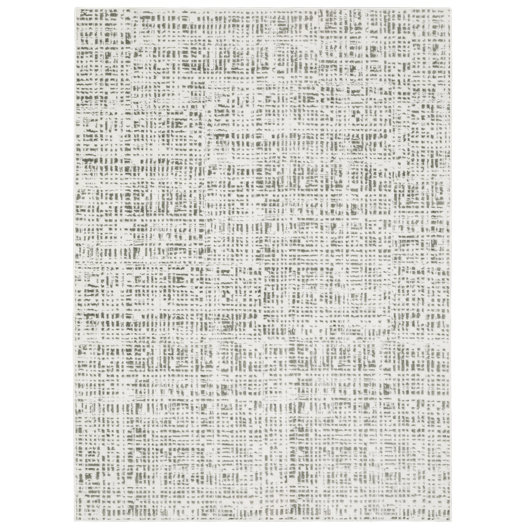 Oriental Weavers Montecito 5150W Gray Rectangle Indoor Area Rug - Trendy Stain Resistant Low Pile Rug with Distressed Gridwork Design