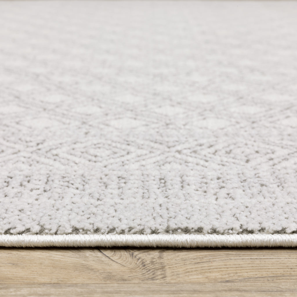 Oriental Weavers Montecito 094W8 Gray Rectangle Indoor Runner - Trendy Stain Resistant Low Pile Rug with Diamond Design