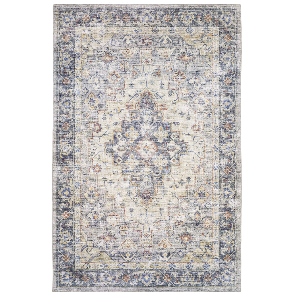 Oriental Weavers Myers Park MYP02 Multicolor Rectangle Indoor Area Rug - Easy Care Stain Resistant Low Pile Rug with Oriental Design