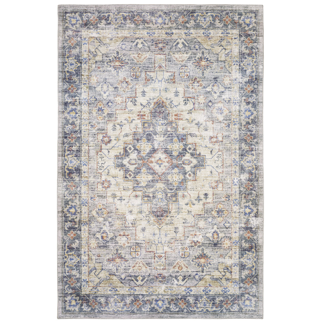 Oriental Weavers Myers Park MYP02 Multicolor Rectangle Indoor Area Rug - Easy Care Stain Resistant Low Pile Rug with Oriental Design-