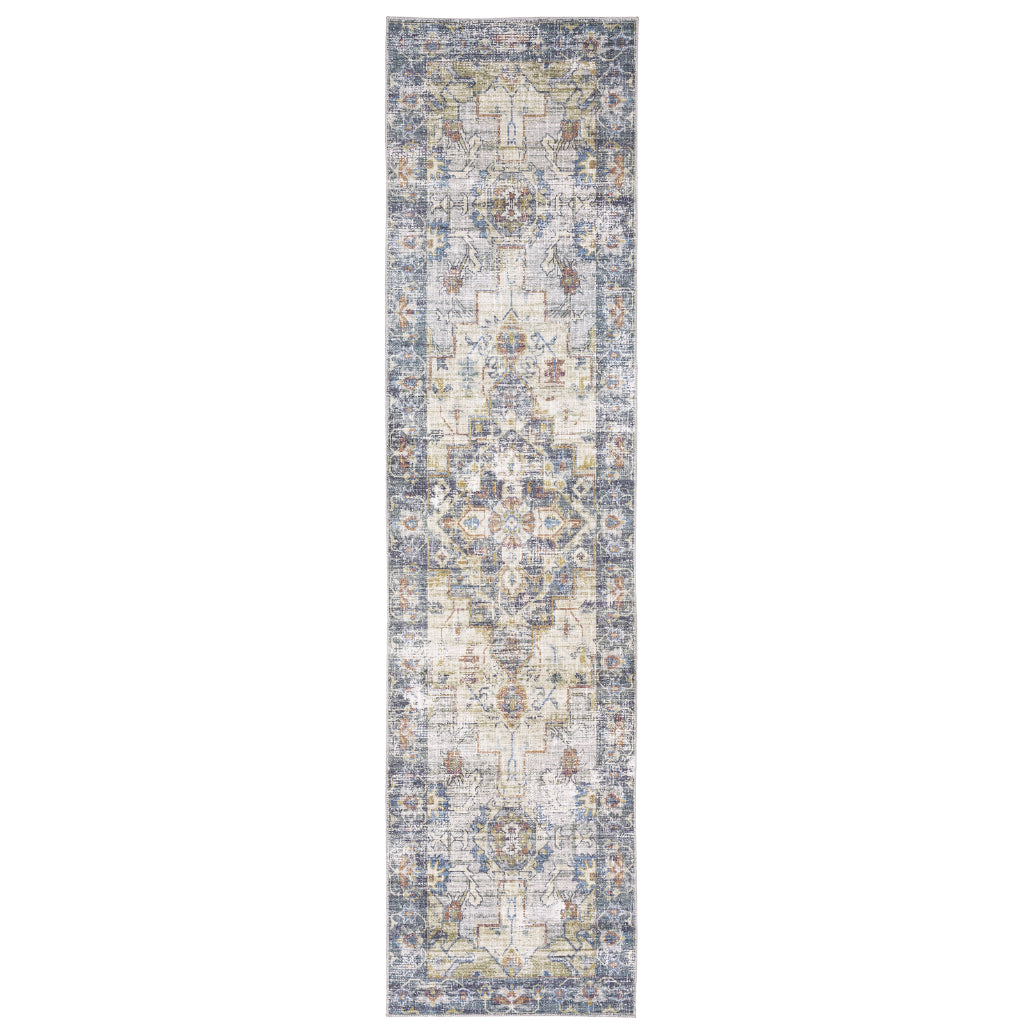 Oriental Weavers Myers Park MYP02 Multicolor Rectangle Indoor Runner - Easy Care Stain Resistant Low Pile Rug with Oriental Design-