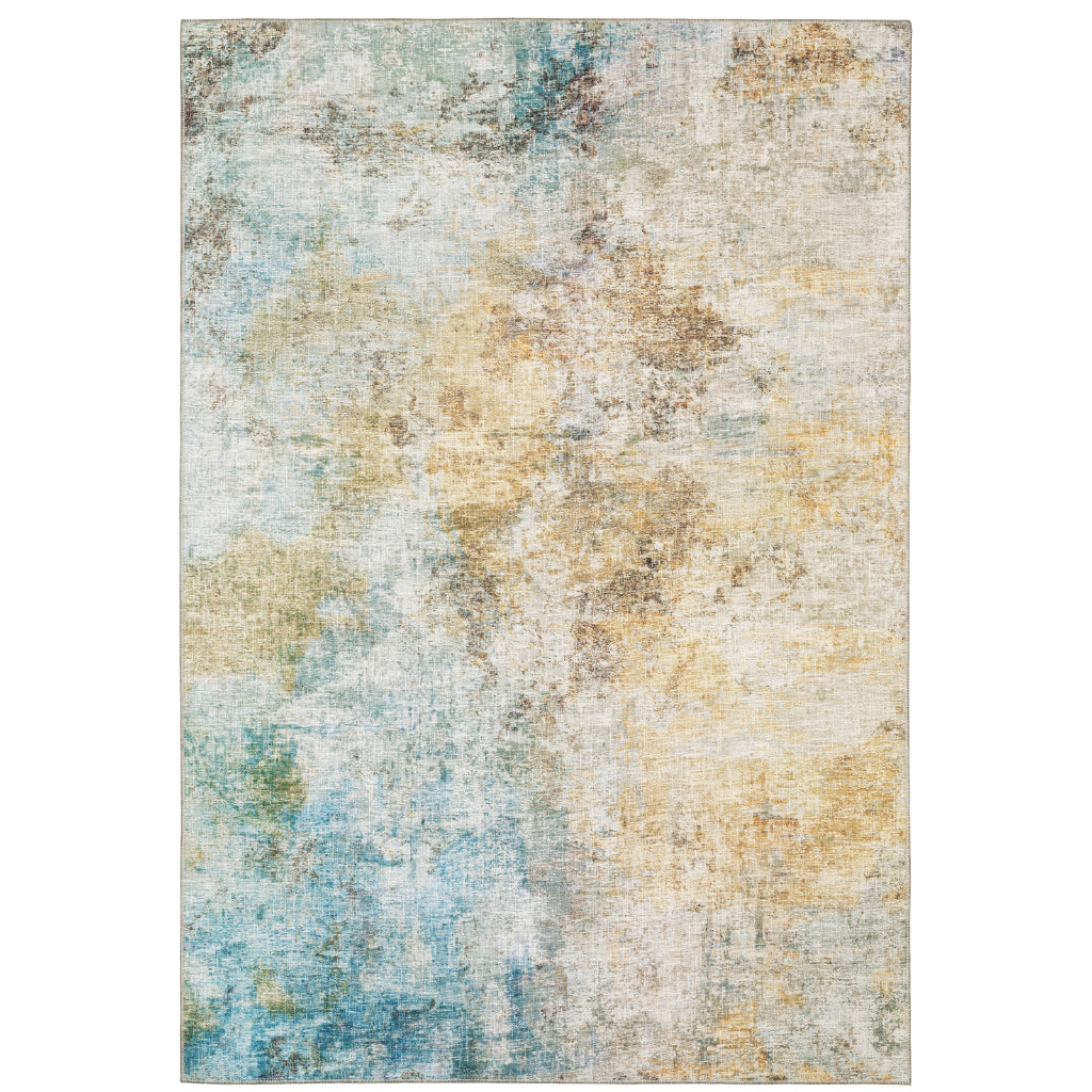 Oriental Weavers Myers Park MYP09 Multicolor Rectangle Indoor Area Rug - Easy Care Stain Resistant Low Pile Rug with Abstract Design-