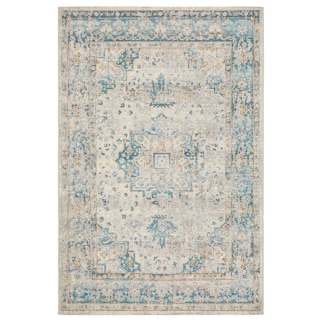 Oriental Weavers Naples 1221X Grey Rectangle Indoor/Outdoor Area Rug Oriental Pattern-