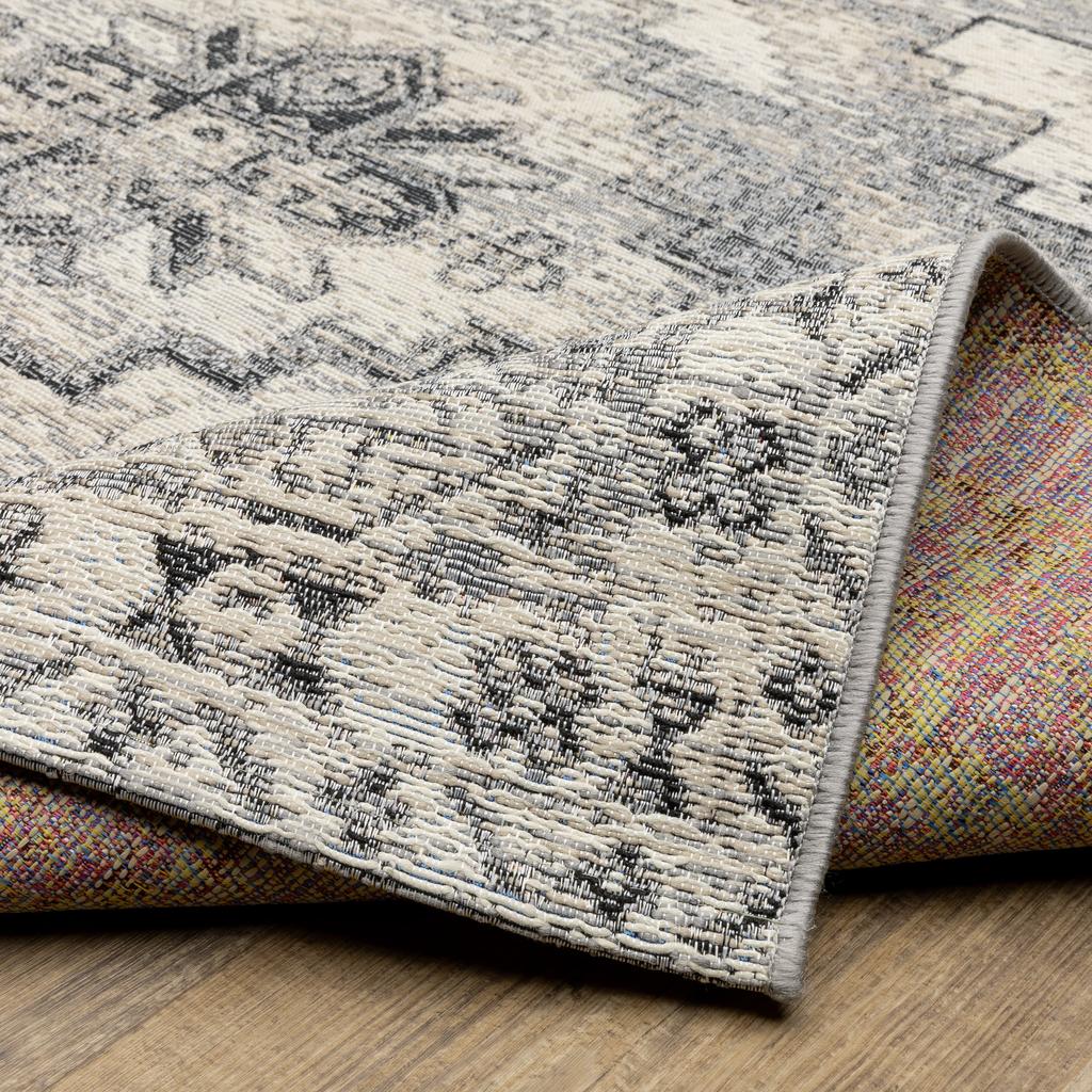 Oriental Weavers Naples 1346Z Grey Rectangle Indoor/Outdoor Area Rug Oriental Pattern-