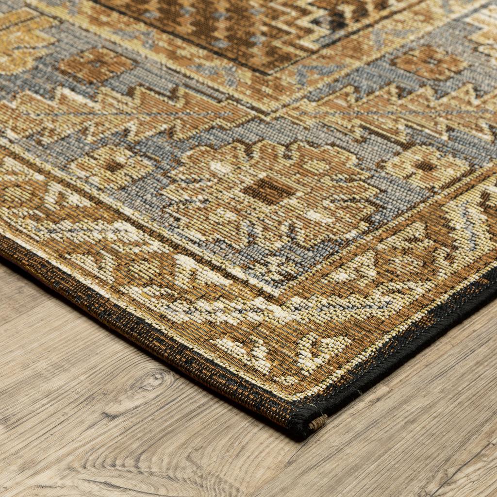 Oriental Weavers Naples 1441X Brown Rectangle Indoor/Outdoor Area Rug Oriental Pattern-