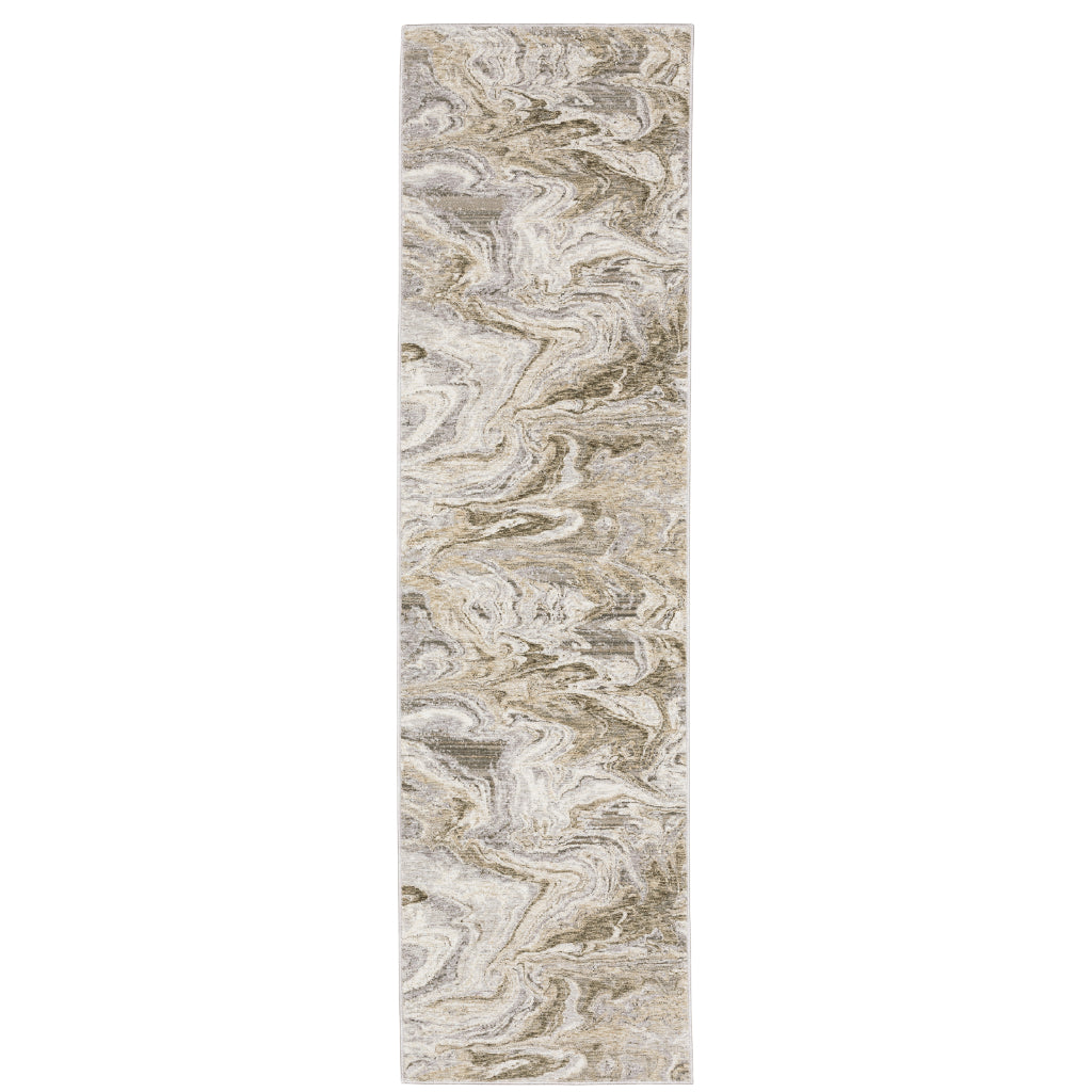 Oriental Weavers Nebulous 530E9 Multicolor Rectangle Indoor Runner - Low Pile Modern Rug with Abstract Design