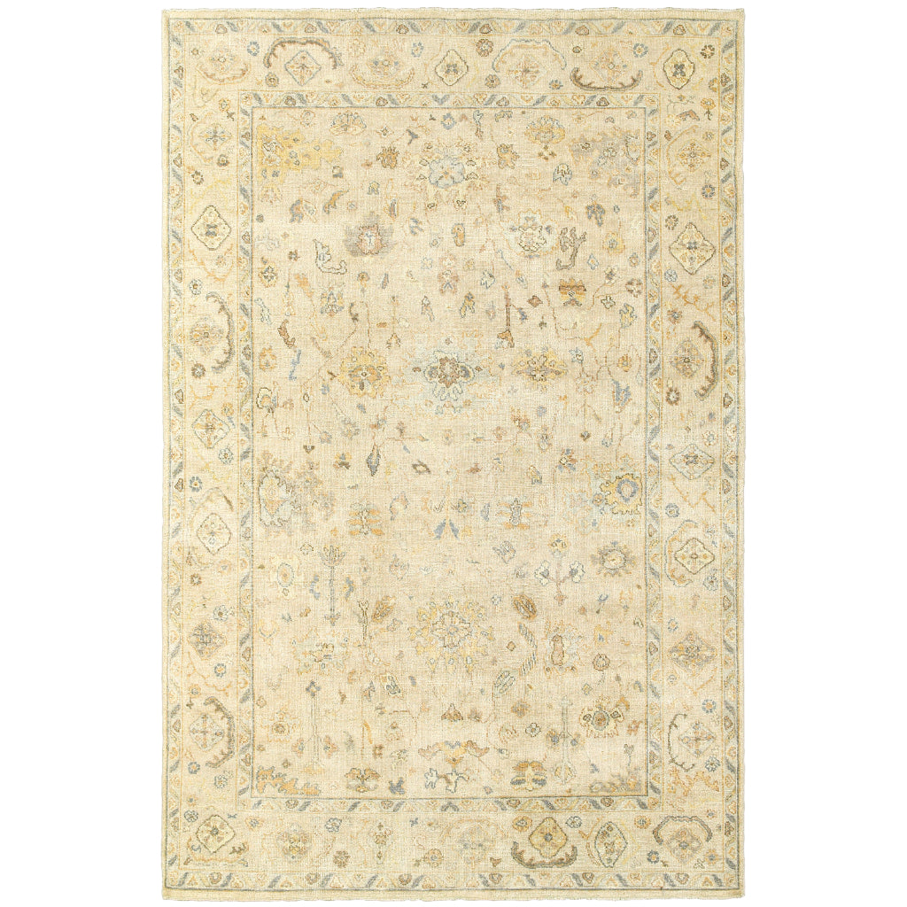 Oriental Weavers Palace 10301 Multicolor Rectangle Indoor Area Rug - Luxurious Hand Knotted Rug Made of 100% Wool with Oriental Design-