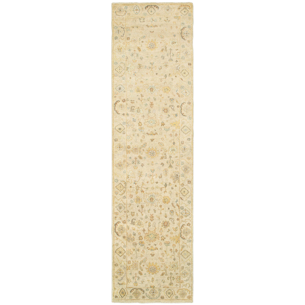 Oriental Weavers Palace 10301 Multicolor Rectangle Indoor Runner - Luxurious Hand Knotted Rug Made of 100% Wool with Oriental Design