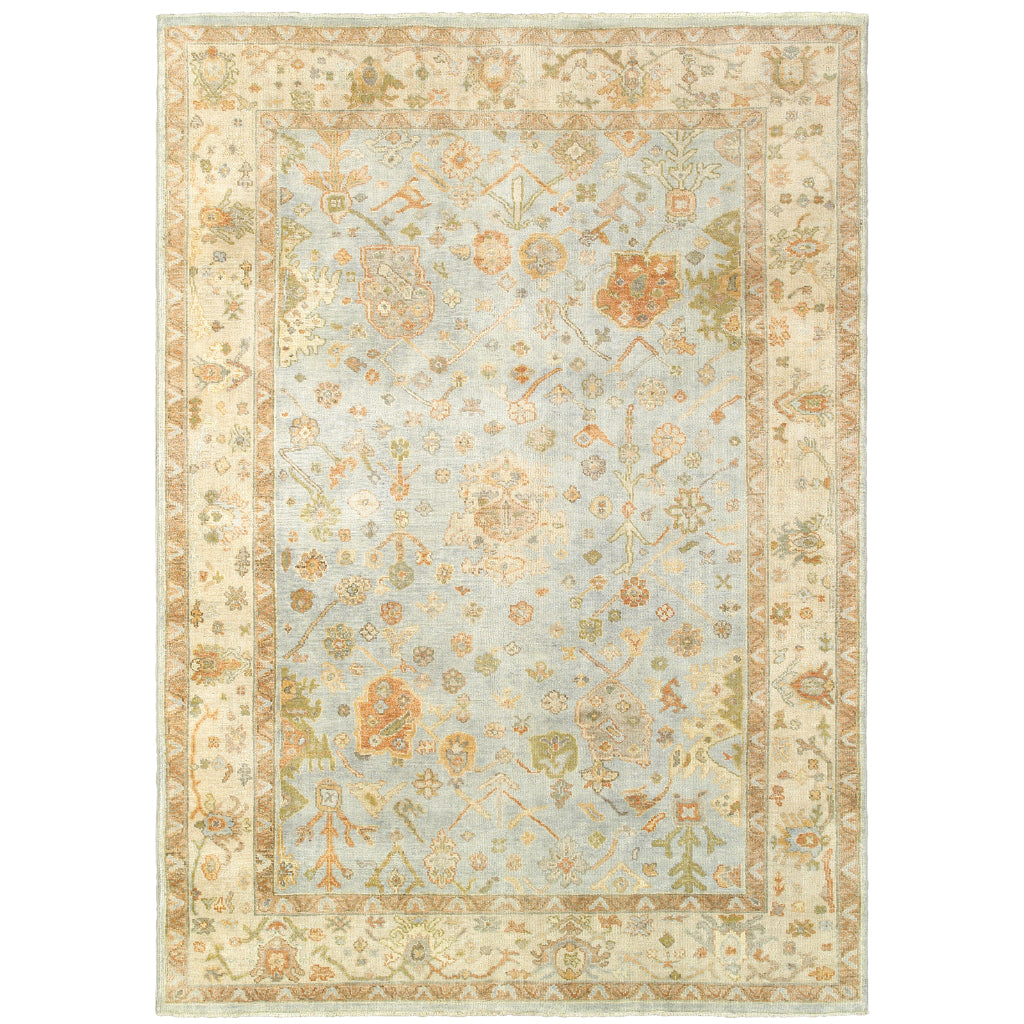 Oriental Weavers Palace 10304 Multicolor Rectangle Indoor Area Rug - Luxurious Hand Knotted Rug Made of 100% Wool with Oriental Design-