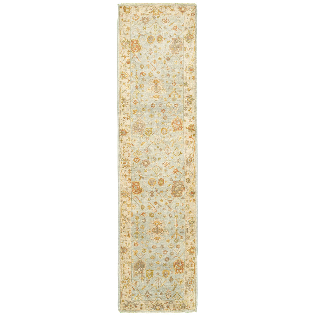 Oriental Weavers Palace 10304 Multicolor Rectangle Indoor Runner - Luxurious Hand Knotted Rug Made of 100% Wool with Oriental Design-