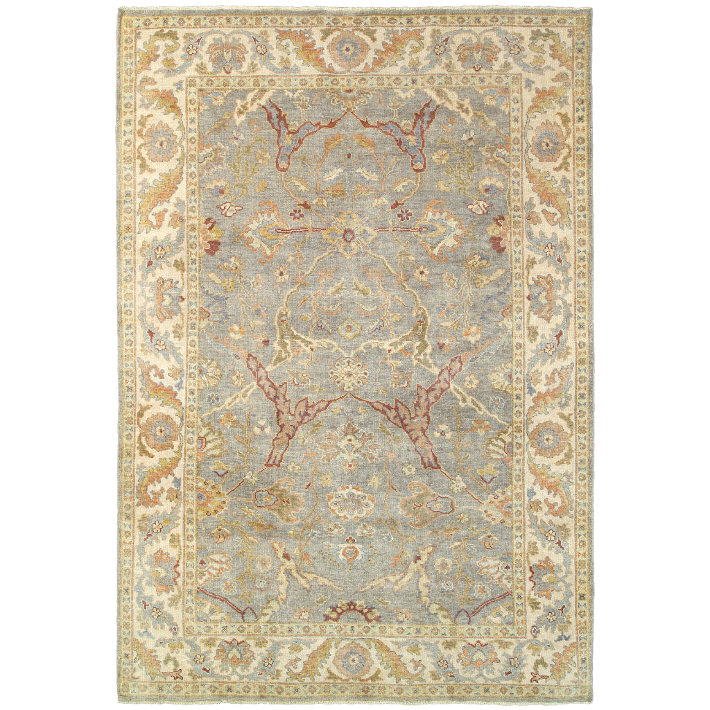 Oriental Weavers Palace 10305 Multicolor Rectangle Indoor Area Rug - Luxurious Hand Knotted Rug Made of 100% Wool with Oriental Design