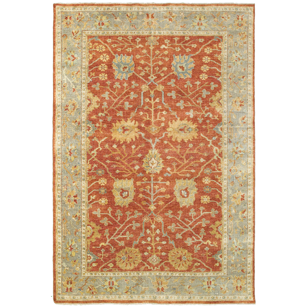 Oriental Weavers Palace 10306 Multicolor Rectangle Indoor Area Rug - Luxurious Hand Knotted Rug Made of 100% Wool with Oriental Design-