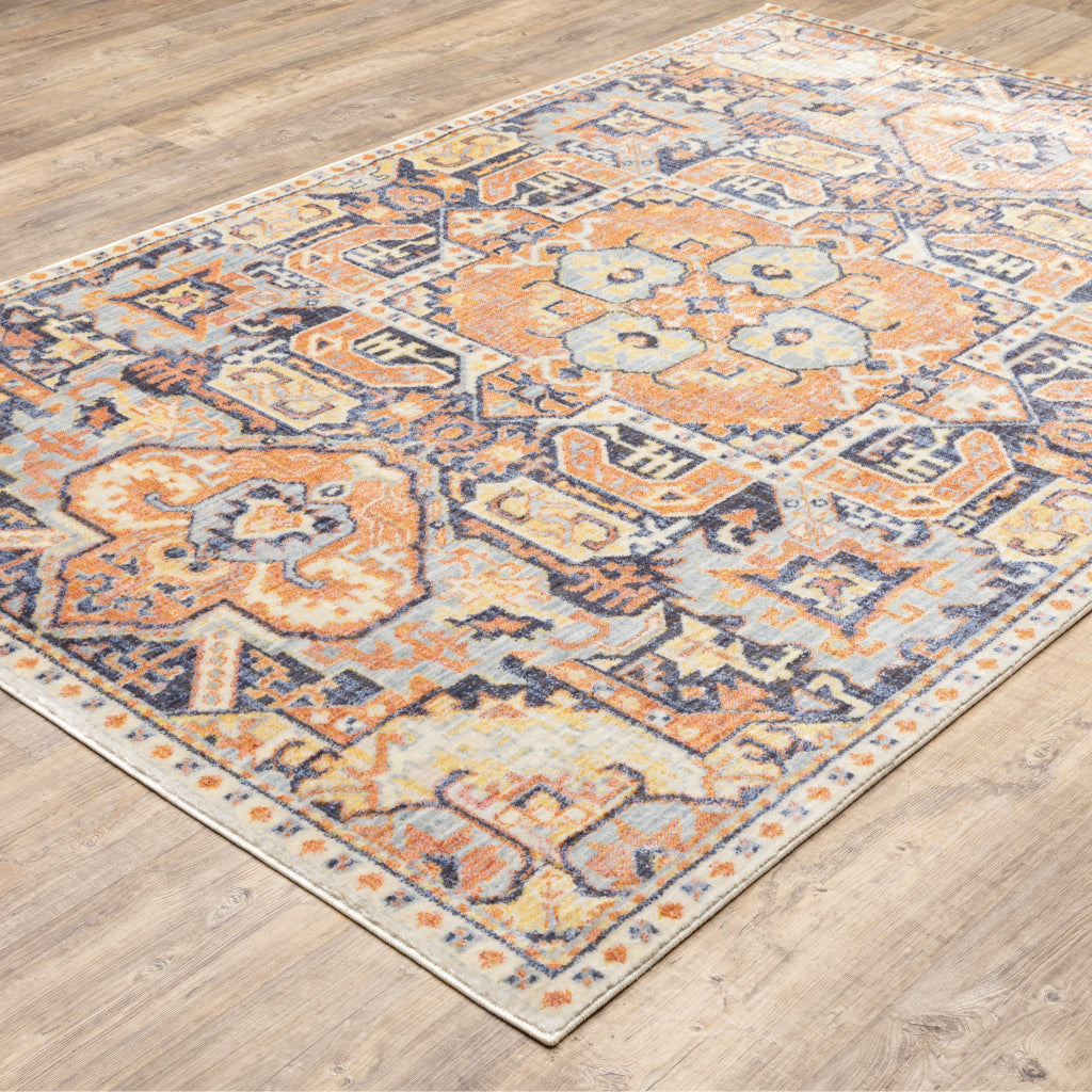 Oriental Weavers Pandora 049S7 Multicolor Rectangle Indoor Area Rug - Stain Resistant Traditional Rug with Tribal Design