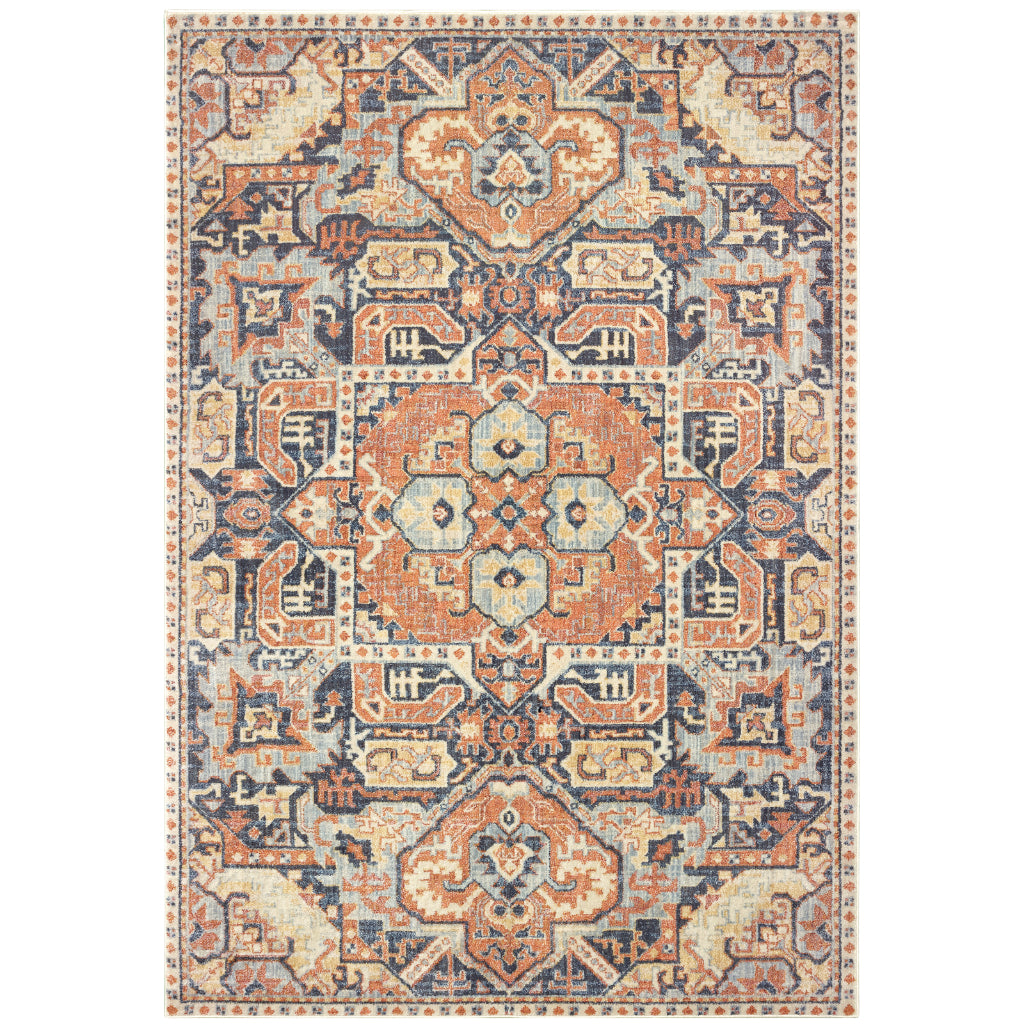 Oriental Weavers Pandora 049S7 Multicolor Rectangle Indoor Area Rug - Stain Resistant Traditional Rug with Tribal Design