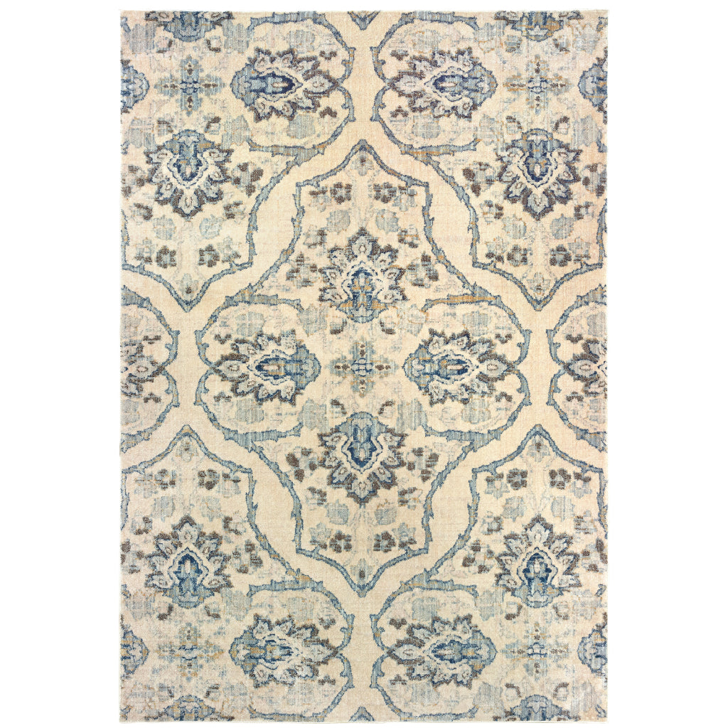 Oriental Weavers Pandora 5502W Multicolor Rectangle Indoor Area Rug - Stain Resistant Traditional Rug with Floral Medallion Design