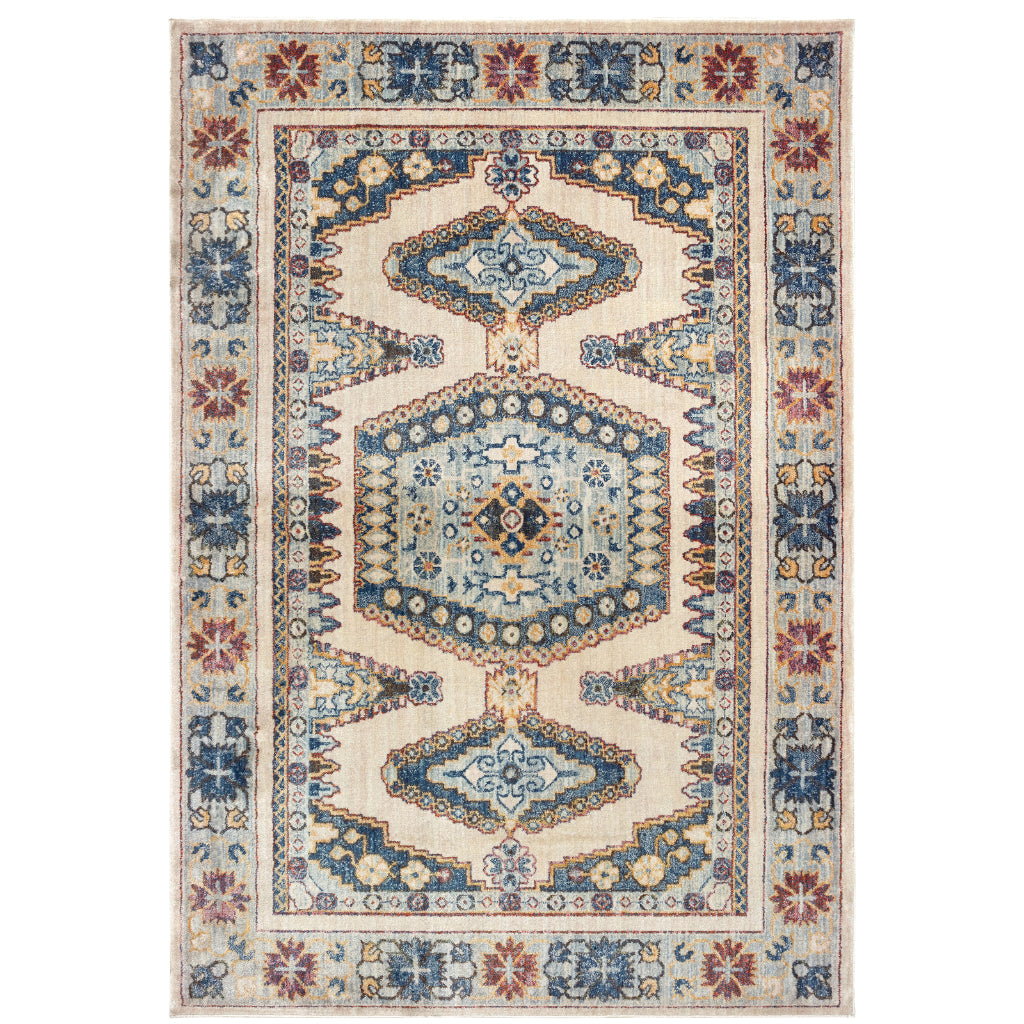 Oriental Weavers Pandora 5991I Multicolor Rectangle Indoor Area Rug - Stain Resistant Traditional Rug with Tribal Medallion Design